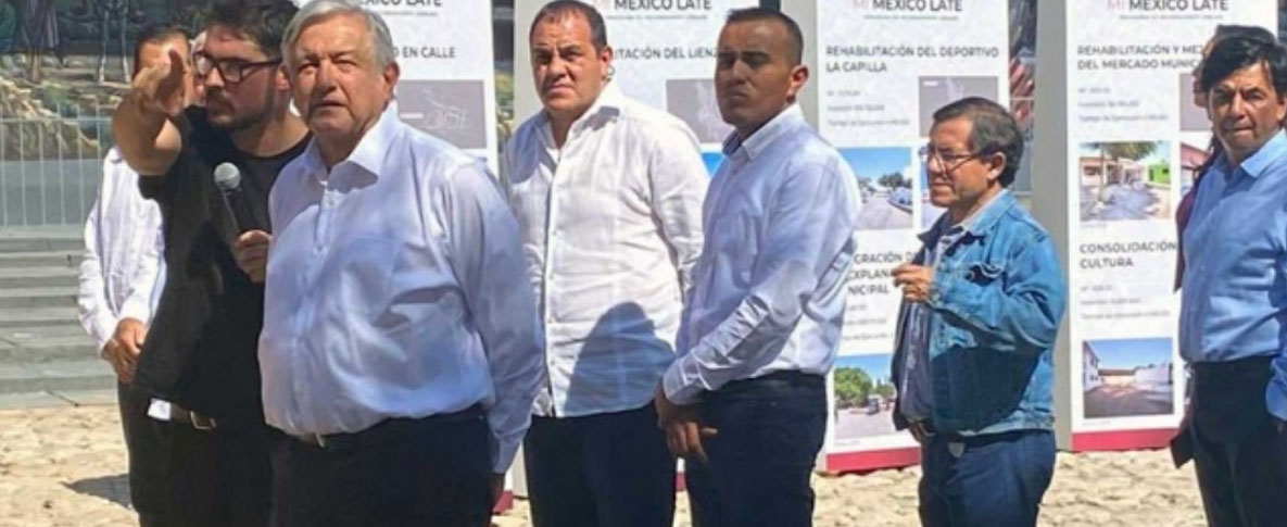 Encabeza López Obrador entrega de obras en Morelos