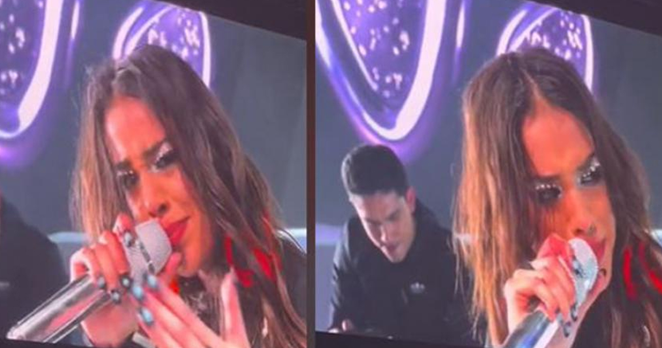 Critican a Danna Paola por desafinar en concierto y enojarse con su staff: «Le falta técnica»