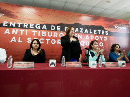 Participa Ayuntamiento de Guaymas en entrega de brazaletes ‘anti tiburón’.