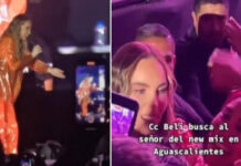 Belinda se baja a abrazar a un fan triste en su concierto: ‘¿Por qué llora, señor?’