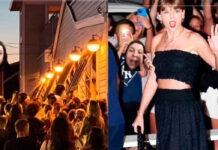 Cientos de fans acosan a Taylor Swift al salir de un restaurante en Nueva Jersey