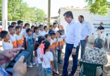 Constata Elías Retes apertura de centro de leche liconsa en guadalupe de juárez