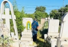 Acondicionan panteones de Navojoa para el día de muertos