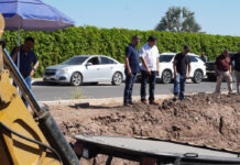 SUPERVISA ALCALDE DE NAVOJOA TRABAJOS DE REPARACIÓN DE COLECTOR