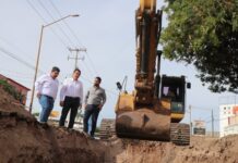 Supervisa Elías Retes arranque de rehabilitación de drenaje por la Morelos