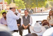Entregan Gobernador Durazo y alcalde Elías Retes pavimentación de calle San Ignacio