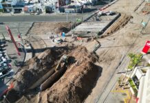 Anuncia Toño Astiazarán dobles turnos laborales en construcción de puente a desnivel Colosio y Solidaridad