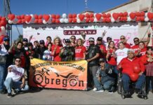 Asisten cientos de Cajemenses a la caravana «amor es paz»