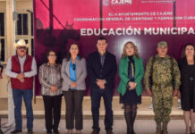 Realiza gobierno de Cajeme ceremonia cívica de incineración y entrega de banderas en el plantel CECYTES Esperanza