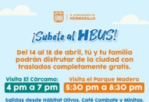 Ofrece Ayuntamiento de Hermosillo traslados gratuitos en transporte eléctrico del HBus al Cárcamo y Parque Madero