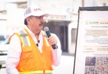 Da banderazo Javier Lamarque a obra de pavimentación e infraestructura Hidrosanitaria en calle paseo de la paz