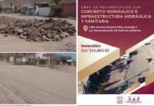 Avanza obra de pavimentación en la ‘Nacionalización Golfo de California’