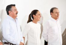 Recibe Javier Lamarque en Cajeme a la presidenta de México Claudia Sheinbaum y al Gobernador Alfonso Durazo
