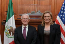 Maru Campos se reúne con el cónsul general de EU en Juárez