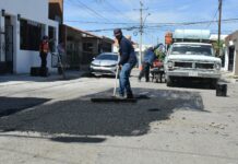 Realiza Ayuntamiento de Hermosillo jornada intensa de bacheo en 19 colonias