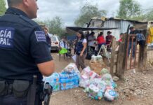 Lleva Patty Ruibal alimentos y útiles escolares a familias afectadas por lluvias de El Tazajal y La Victoria