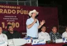 ARRANCA ELÍAS RETES EJEMPLAR PROGRAMA DE ILUMINACIÓN A NAVOJOA