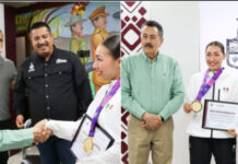 RECONOCE JAVIER LAMARQUE A LA ATLETA ANA CAROLINA HERRERA POR OBTENER MEDALLA DE ORO EN LOS JUEGOS PANAMERICANOS JUVENILES