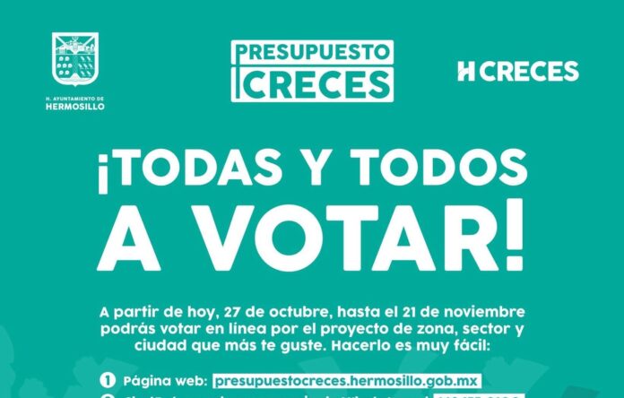 Invita Gobierno Municipal a participar en las votaciones del Presupuesto CRECES 2025