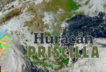 Huracán Priscilla se degrada a categoría 1