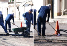 SUPERVISA LAMARQUE ACCIONES DE BACHEO Y OBRAS EN LA CIUDAD