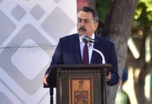 ENCABEZA JAVIER LAMARQUE IZAMIENTO DE BANDERA PARA CONMEMORAR EL 115 ANIVERSARIO DE LA REVOLUCIÓN MEXICANA