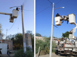 Rehabilita el Ayuntamiento de Guaymas luminarias de las comunidades de Palo Verde y Punta de Agua