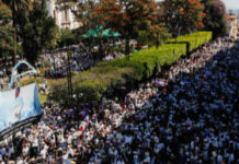 Marchan miles por la paz; no nos vamos a ir de Michoacán: Sheinbaum
