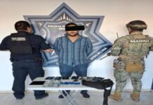 POLICÍA MUNICIPAL Y MARINA DETIENEN A HOMBRE POR PRESUNTO DELITO CONTRA LA SALUD