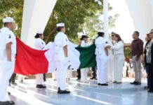 Realiza Ayuntamiento de Guaymas conmemoración del Día de la Bandera