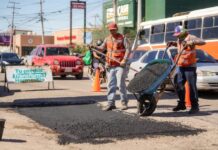 Realiza Ayuntamiento de Hermosillo trabajos de rehabilitación en 14 vialidades