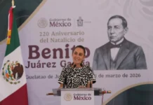 Sheinbaum reivindica vigencia de pensamiento de Benito Juárez: «vive en la Cuarta Transformación»