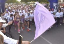 EN CAJEME MUJERES CONMEMORAN EL 8M CON MANIFESTACIÓN DEPORTIVA