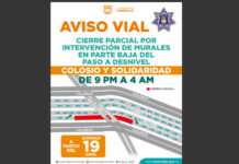 Iniciarán trabajos de intervención de mural en paso a desnivel Colosio y Solidaridad a partir de este domingo 19