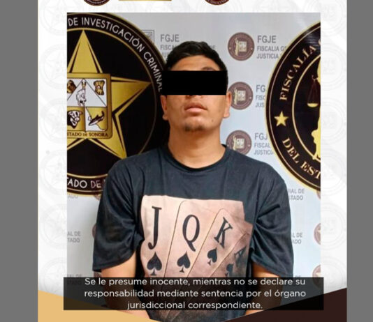 FGJES ejecuta orden de aprehensión contra José Luis «N» por lesiones graves en Nogales