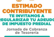 Ofrecerá Tesorería Municipal tres días de jornada de regularización con facilidades en el pago de predial