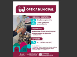 Informa Ayuntamiento de Guaymas sobre servicios gratuitos en la Óptica Municipal