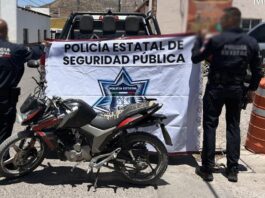 Recupera Policía Estatal moto robada y asegura narcótico en Magdalena
