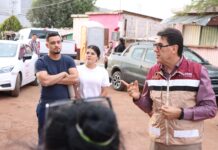 Supervisa alcalde obras de pavimentación en Los Tápiros