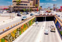 Avanza 95 por ciento intervención de mural en el paso a desnivel de Colosio y Solidaridad