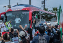 Cálida bienvenida a la selección iraní en Tijuana
