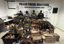 Asegura Mesa Estatal de Seguridad arsenal de alto poder en SLRC
