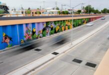 Mural en paso a desnivel de Colosio y Solidaridad es espacio de expresión cultural: Toño Astiazarán