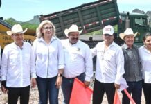 ACOMPAÑA CLAUDIA SANTACRUZ A ALFONSO DURAZO EN ARRANQUE DE LA MODERNIZACIÓN DE LA CARRETERA GUAYMAS–CHIHUAHUA