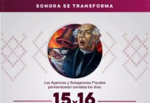 Gobierno de Sonora informa suspensión de actividades en agencias fiscales