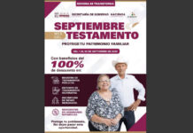 *Gobierno de Sonora brinda servicios gratuitos durante Septiembre, Mes del Testamento*