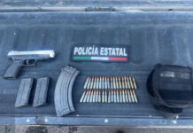 Asegura Policía Estatal arma, cargadores y cartuchos durante operativo en colonia Solidaridad