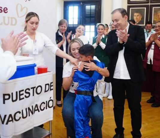 Inicia Gobernador Durazo campaña de vacunación; serán más de 1 millón de dosis contra influenza y COVID-19