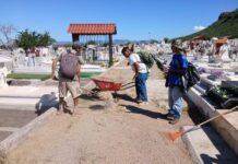 Avanza Ayuntamiento de Guaymas con limpieza de panteones
