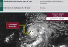 Huracán ‘Vance’ mantiene la categoría 2 a 590 kilómetros de Acapulco